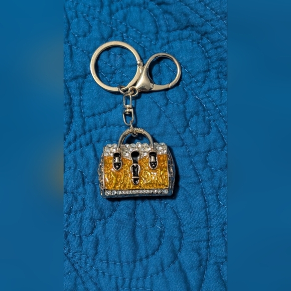 Purse Bag Charm Gold and Silver Handbag Keychain (New) - Picture 3 of 4